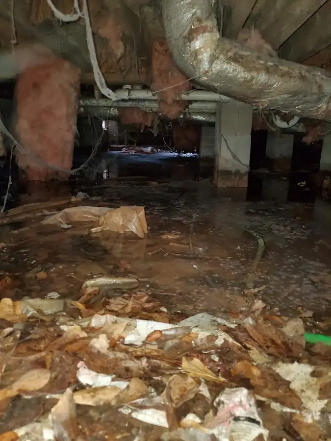 Crawl space flood assessment for Commercial Water Damage Restoration in Mulvane